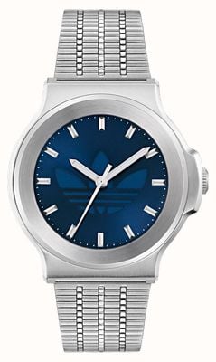 Adidas EXPRESSION THREE (41mm) Blue Dial / Stainless Steel Bracelet AOFH25505