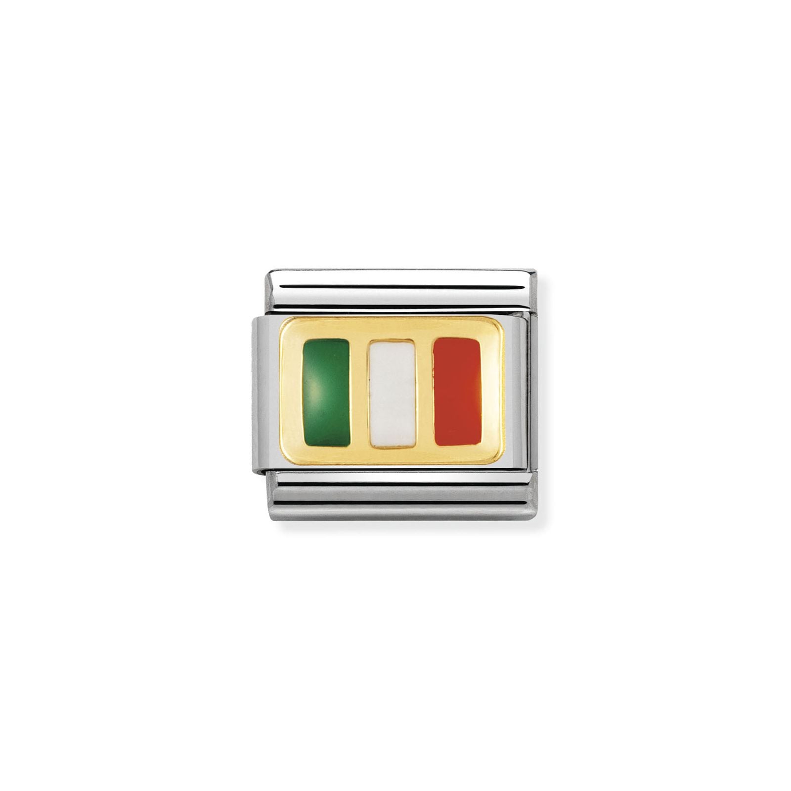 Nomination 030234/10 Classic Ireland Flag Enamel 18ct Gold Jewellery