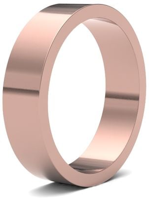 James Moore Wedding Rings | 9ct Rose Gold | 5mm | Light | Flat | AG_5LLF-9R