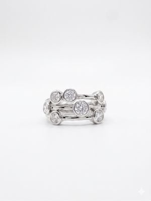 Solid Silver Boodle Style Ring- Size N JZR130-N