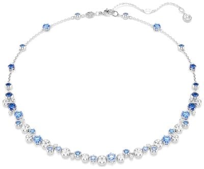 Swarovski Constella Necklace, Mixed Cuts, Blue, Rhodium Plated 5732255