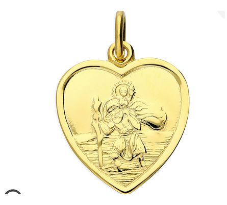 James Moore CME H4736/Y Silver Gold Plate Medium Heart St Jewellery