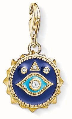 Thomas Sabo Blue Nazar Eye Sterling Silver Gold Plated zirconia 1663-565-32