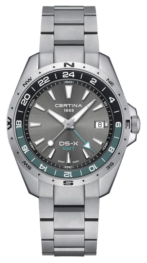 Certina C0474521108100 DS-X Quartz GMT (41mm) Grey Dial / Watch
