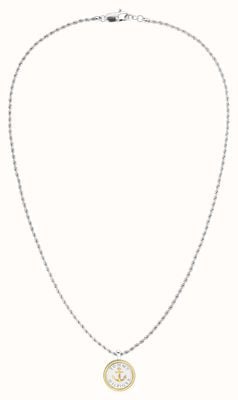 Tommy Hilfiger Nautical Silver Rope Chain Pendant Necklace 2790690