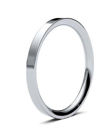 James Moore Wedding Rings | 9ct White Gold | 2mm | Heavy | Flat Court | AG_2LHE-9W