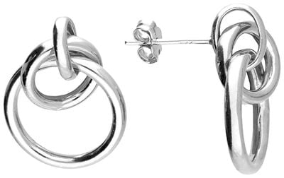 Sterling Silver Double Hoop With Stud Fitting H6250/S