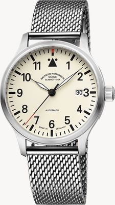 Mühle Glashütte Terrasport II (40mm) Cream Dial / Milanese Mesh Stainless Steel Bracelet M1-37-47-MB-II