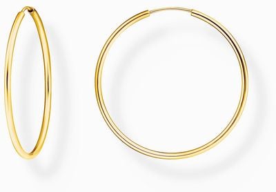 Thomas Sabo Medium Gold-Plated Sterling Silver Hoop Earrings 40mm CR728-413-39