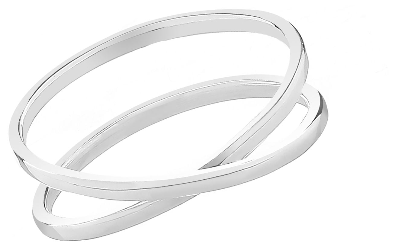 Treasure House G7535/O Sterling Silver Ladies Cross Over Jewellery