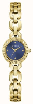 Guess SIREN Three-Hand Quartz (23mm) Blue Dial / Gold PVD Stainless Steel Bracelet GW1019L2