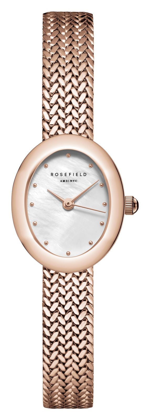 Rosefield MWRMR-M07 Mini Oval (18mm) Mother-of-Pearl Dial / Watch