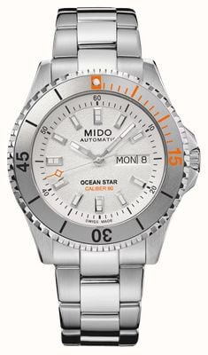 Mido Ocean Star 200 Automatic (41mm) Textured Silver Dial / Stainless Steel Bracelet M0269301103100