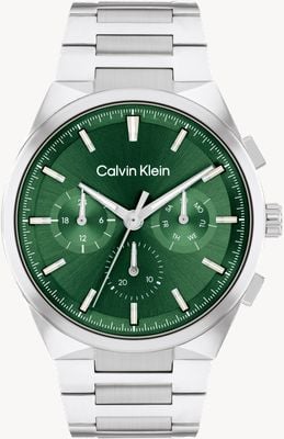 Calvin Klein Men's Distinguish (44mm) Green Dial / Stainless Steel Bracelet 25200441