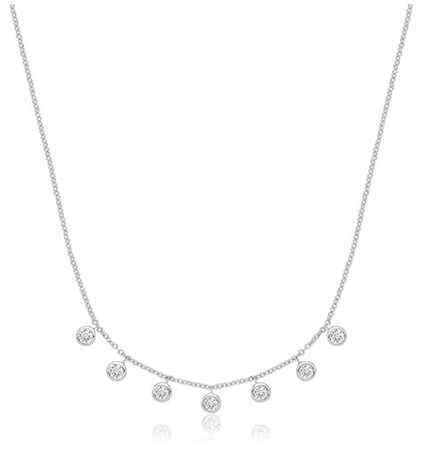 Treasure House G3437 Silver Rhodium Plated Cz Necklet Jewellery
