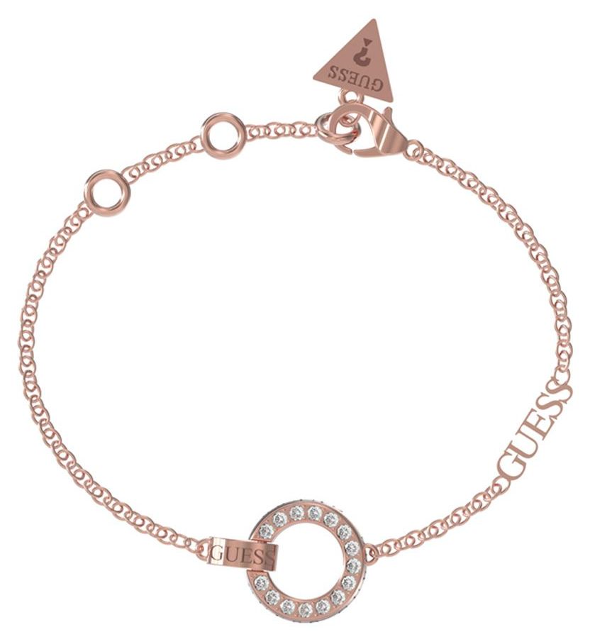 Guess JUBB03162JWRGL Womens Circle Lights Bracelet Rose Gold Jewellery