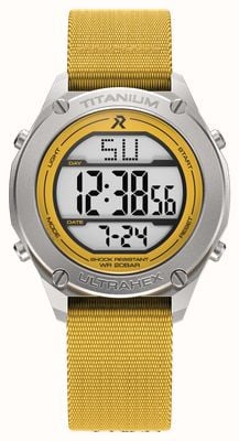 RZE UTD-8000 Multi-Function (43mm) Positive Display / Yellow Elastic Nylon Strap UTD-43-MY