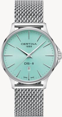 Certina DS-8 Gent (40mm) Light Blue Dial / Stainless Steel Milanese Mesh Bracelet C0454101135100