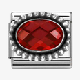 Nomination Classic Red Cubic Zirconia, Vintage Effect Charm 330607/005