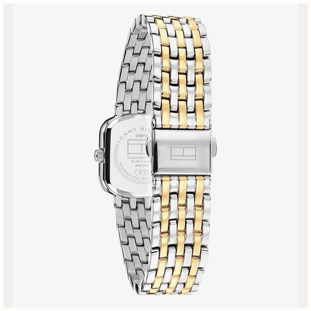 Tommy Hilfiger Ladies Abby Two Tone Square Silver Dial Bracelet Watch 1782922 - alternate view 2