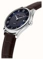 Frederique Constant Classics Quartz Date (40mm) Blue Clous de Paris Guilloché / Dark Brown Leather Strap FC-220N5B6 - alternate view 2