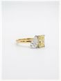 18ct Yellow Gold,Platinum Head LabGrown Diamond Yellow&White Toi Et MoiPear And Radiant Cut Ring J70164 - alternate view 2