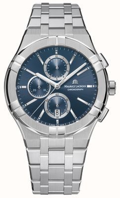 Maurice Lacroix Aikon Quartz Chronograph Blue Dial / Stainless Steel Bracelet AI1118-SS002-430-1