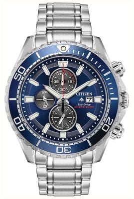 Citizen Eco-Drive Promaster Diver Chronograph (45mm) Blue Dial / Stainless Steel Bracelet CA0710-82L