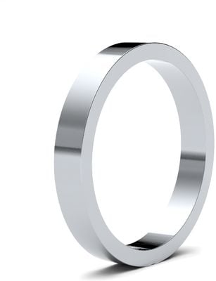 James Moore Wedding Rings | Platinum | 2.5mm | Medium | Flat | AG_2.5GMF-PT