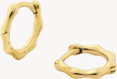 D.LOUISE Ladies Bamboo Huggies Hoop Earrings SKE-26