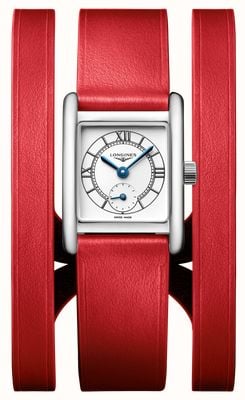 LONGINES Mini DolceVita (21.5mm) Silver Dial / Red Double Tour Leather Strap L52004750