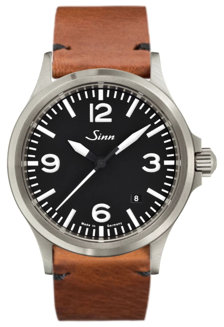 Sinn 556.014 VINTAGE COWHIDE BROWN 556 A Sports Sapphire Watch