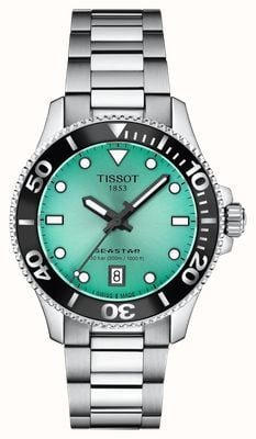 Tissot Seastar 1000 Quartz (36mm) Turquoise Dial / Stainless Steel Bracelet T1202101109100
