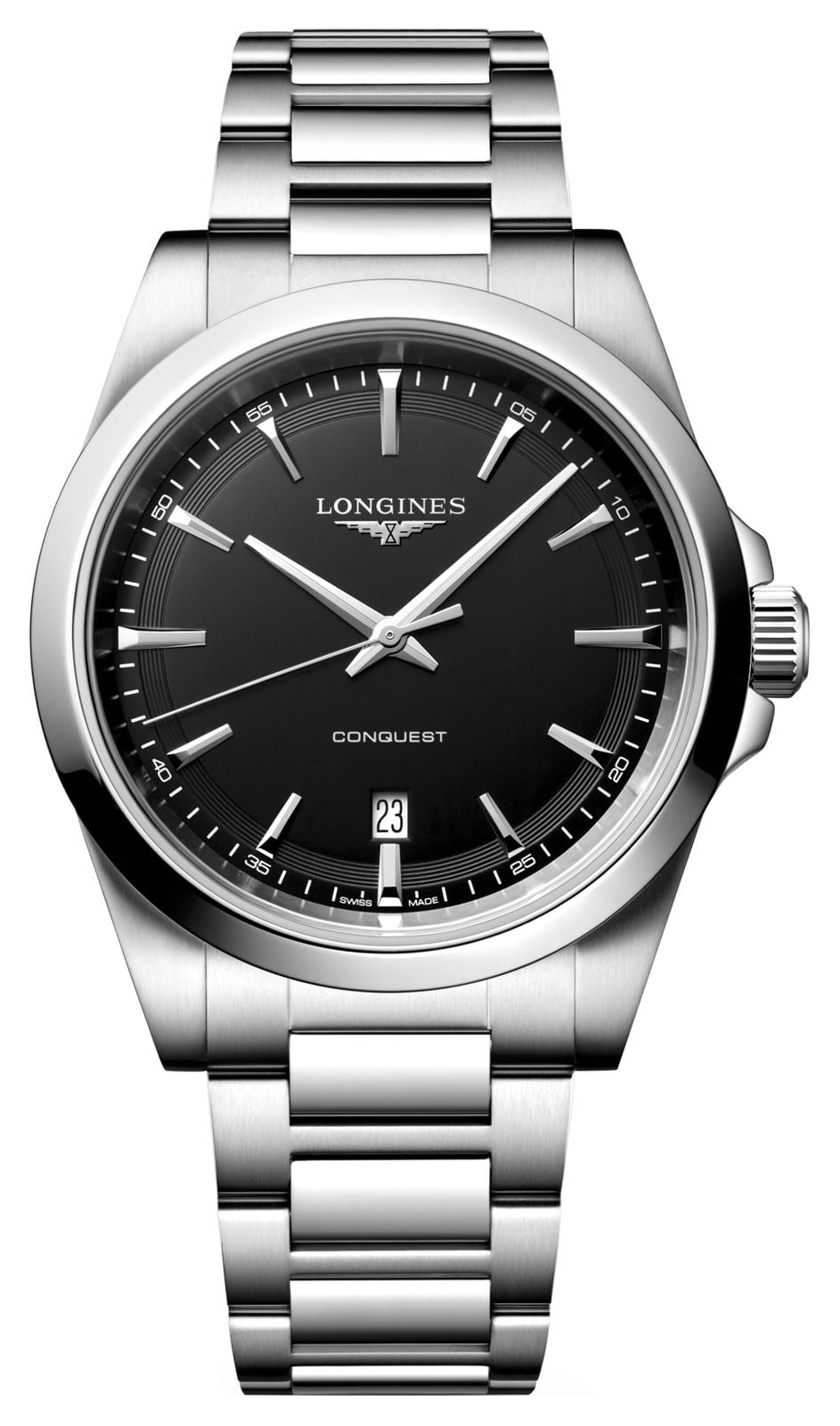 LONGINES L38604526 Conquest Quartz (41mm) Black Sandblasted Watch
