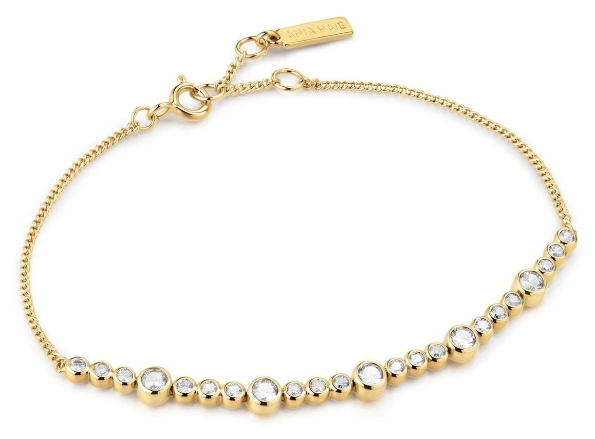 Ania Haie B076-11G Gold Alternating Bezel-Set Bracelet Jewellery
