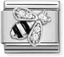 Nomination Classic Bee Sterling Silver & Steel Enamel Charm 330321/02