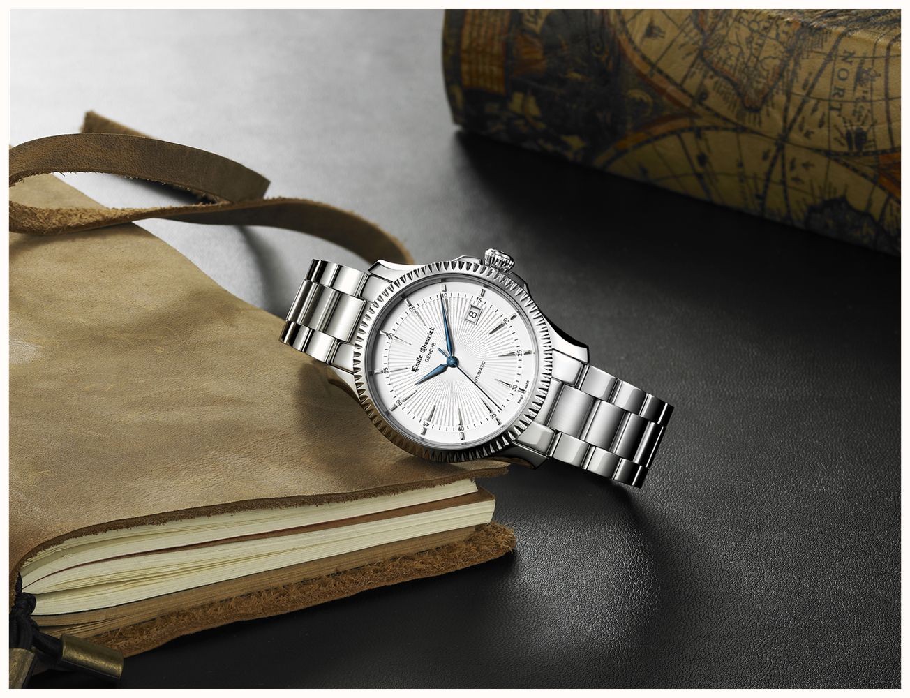 Emile Chouriet Ailes du Temps - Soleos Automatic (40mm) White Dial / Stainless Steel Bracelet 08.1155.G.6.6.28.6 - alternate view 5
