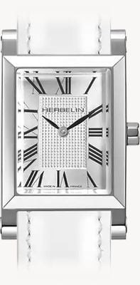 Herbelin Antarès Watch Case - Silver Guilloché Dial / Stainless Steel - Case Only H17344AP01