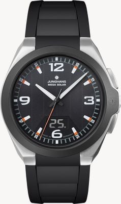 Junghans Spektrum Mega Solar (41.6mm) Black Dial / Black Synthetic Rubber Strap 18/1526.00