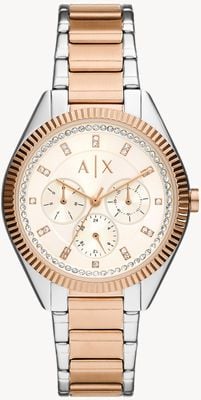 Armani Exchange Women's (38mm) Cream Dial / Two-Tone Stainless Steel Bracelet AX5662