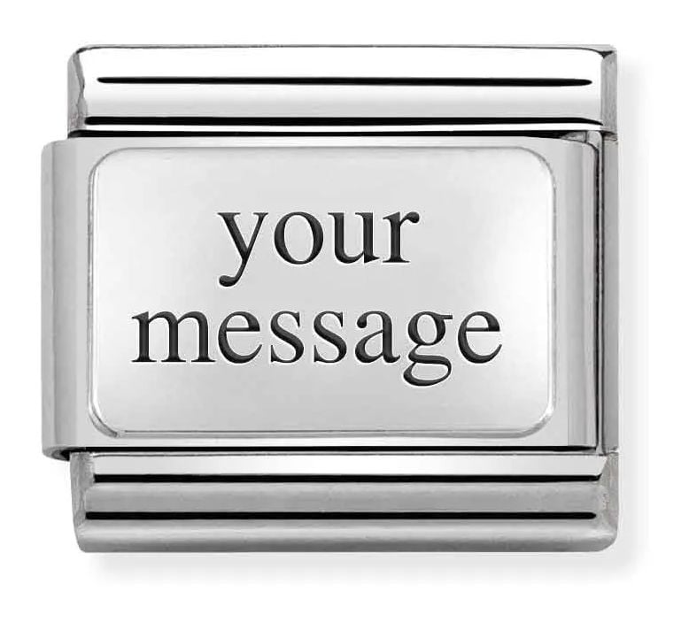 Nomination 330104/01 Classic ENGRAVED Steel And Silver Jewellery
