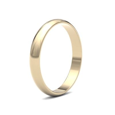 James Moore Wedding Ring  | 3mm | Light | Size D-Shape | AG_3LLD-9Y AG_3LLD-9Y