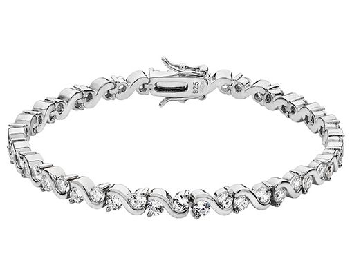 Treasure House G2380 Ladies Sterling Silver CZ bracelet Jewellery