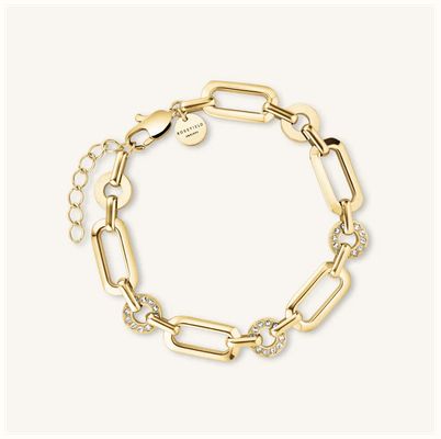 Rosefield Jewellery Multi Octagon Studs Gold Bracelet JBOSG-J900