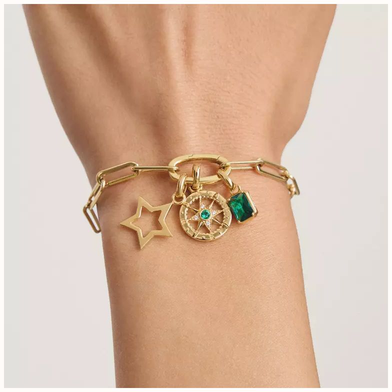 Thomas Sabo THOMAS SABO Charm Club Connect 18ct Yellow Gold Plated May Birthstone Charm. CC1333-M01-34 - alternate view 4