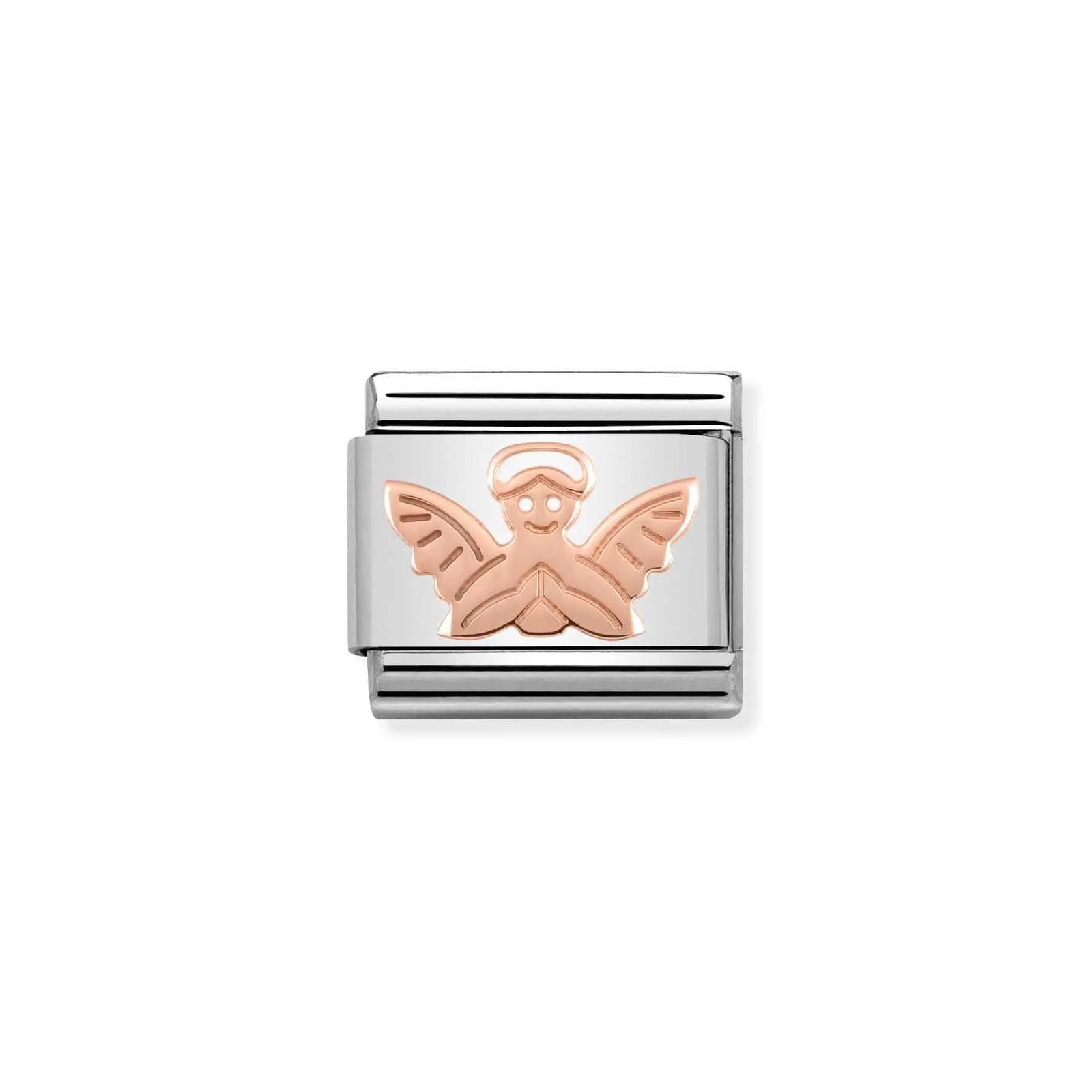 Nomination 430104/14 Classic Angel 9ct Rose Gold Steel Charm Jewellery