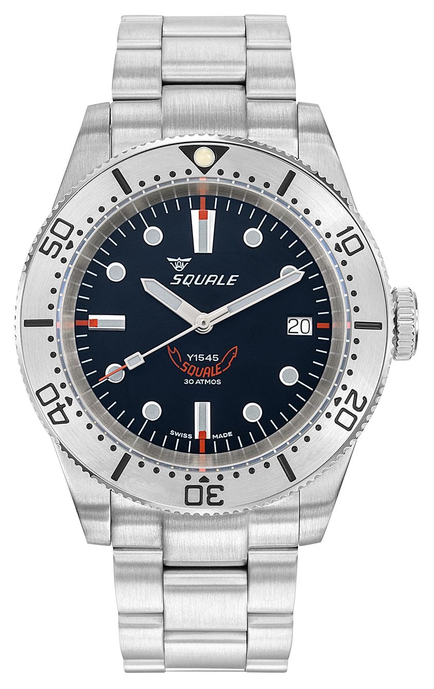 Squale 1545SSBK.AC 1545 Steel Black (40mm) Black Dial / Watch