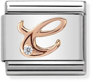 Nomination Classic Letter C 9ct Rose Gold & Steel Charm 430310/03