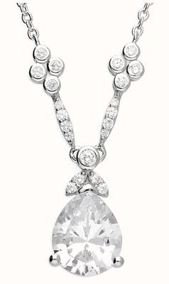 Sterling Silver Pear Drop CZ Necklace H6990/S