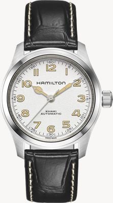 Hamilton Khaki Field Murph Automatic (38mm) White Dial / Black Leather Strap H70405710